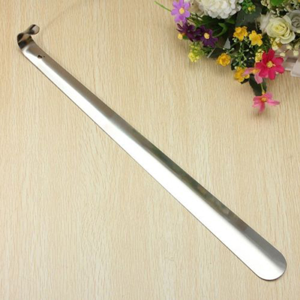 22inch Stainless Steel New Long Handled Metal Shoe Horn Lifter with Hanging Hole