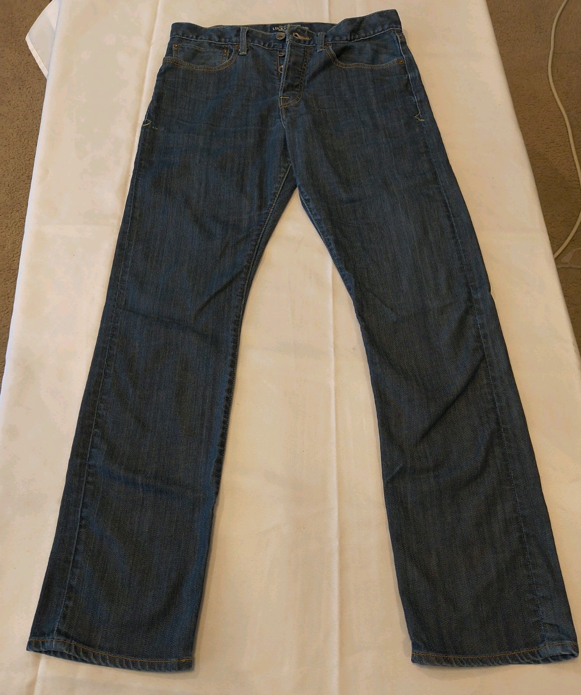 Lucky Brand Jeans Mens 32×32 121 Heritage Slim Dark Wash Denim Blue