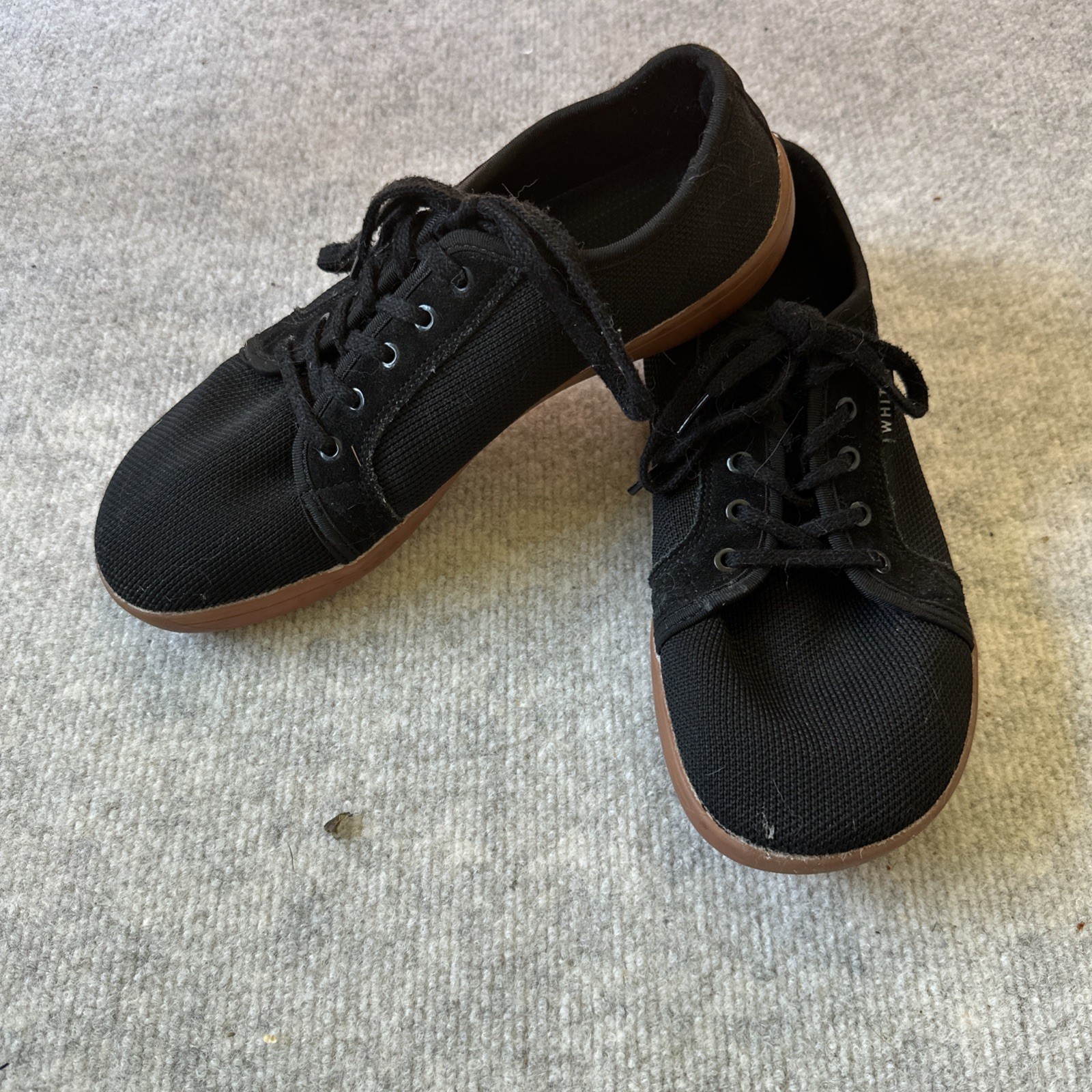 WHITIN Men’s US 9 EU 42 Zero Drop Barefoot Shoes Black Minimalist New no box