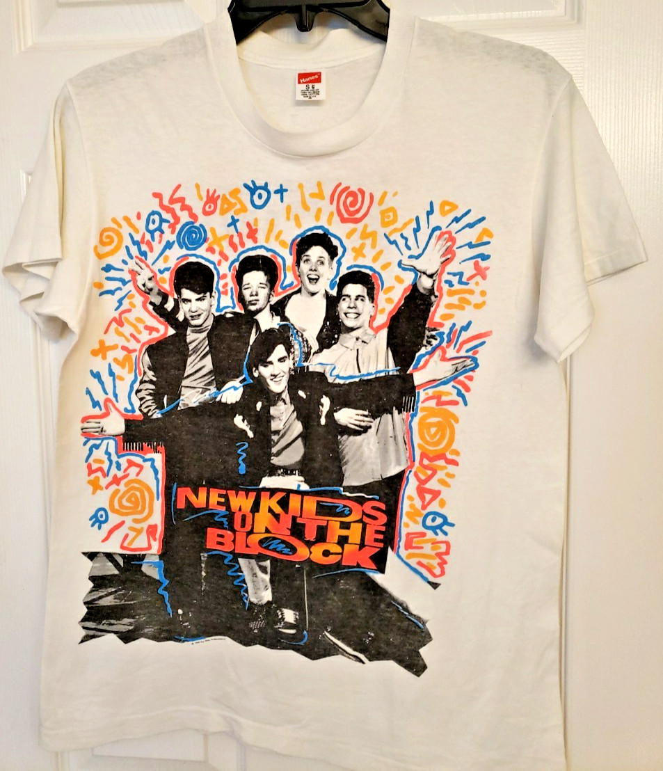 Vintage NEW KIDS ON THE BLOCK Original 1990 Concert Tour T-shirt Small NKOTB GUC