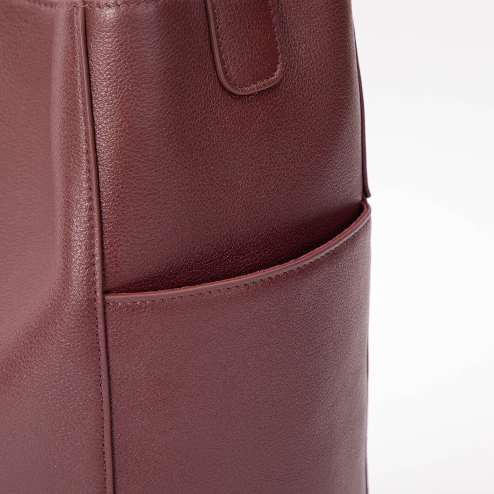 Women’s Leather Tote Bag Large Capacity Shoulder Purse – Wine Red