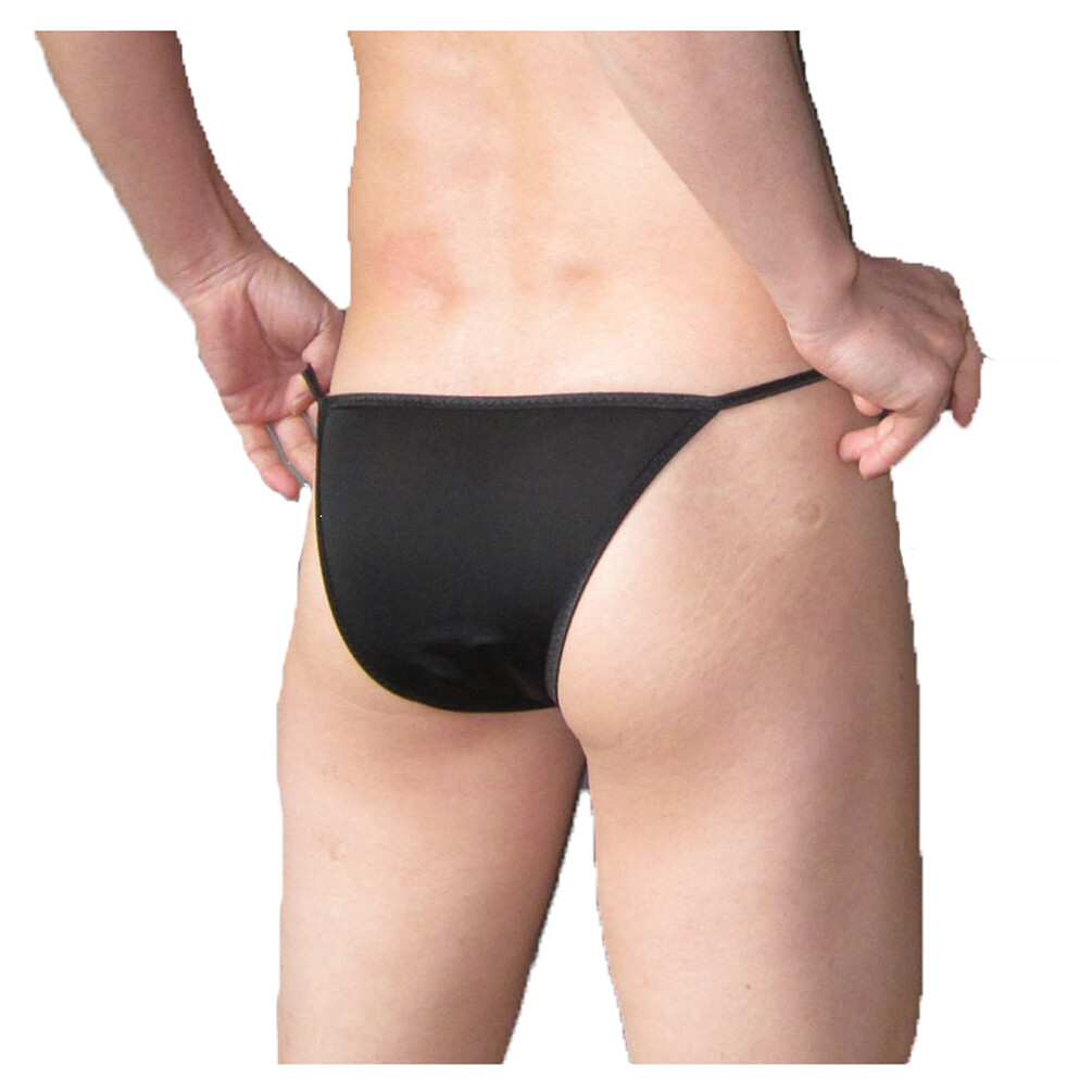 Mens Silky Soft Tanga String Bikini Bulge Contoured Pouch Briefs Panties Colors