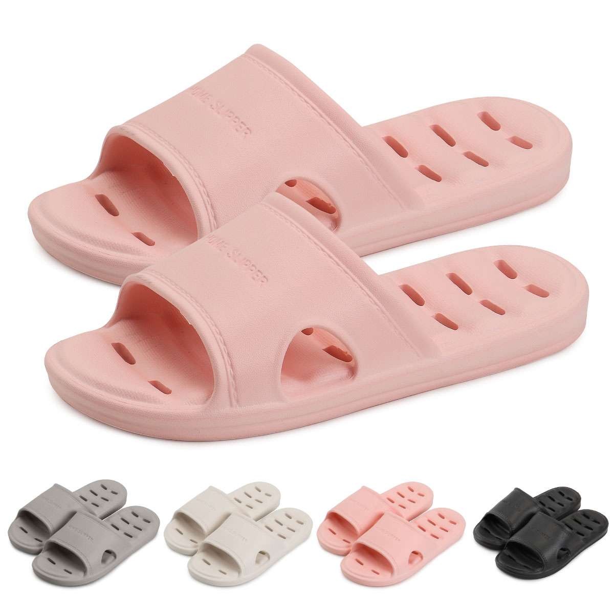 Womens Mens Soft Slippers Bath Shower Non-Slip Bathroom Sandals Outdoor Shoes