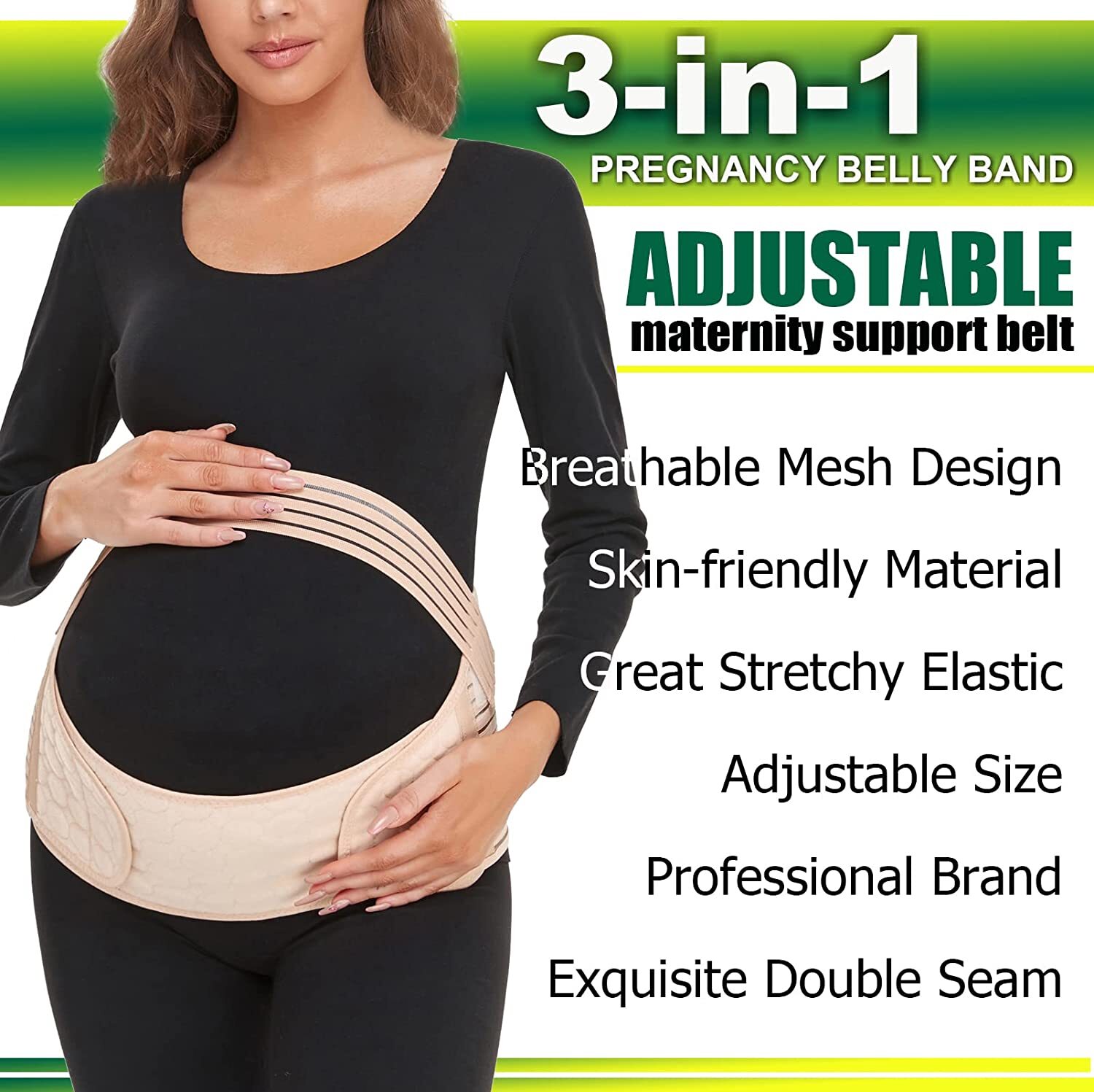 PREGNANCY MATERNITY BELT LUMBAR BACK SUPPORT WAIST BAND BELLY BUMP BRACE STRAPS