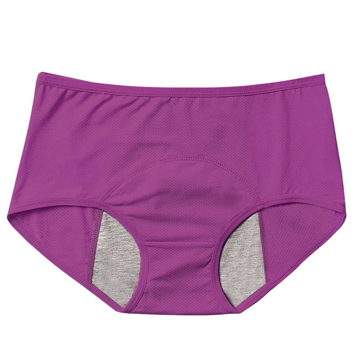 4 Pack Menstrual Period Underwear Girls Leak Proof Pull on Ladies Panties Briefs
