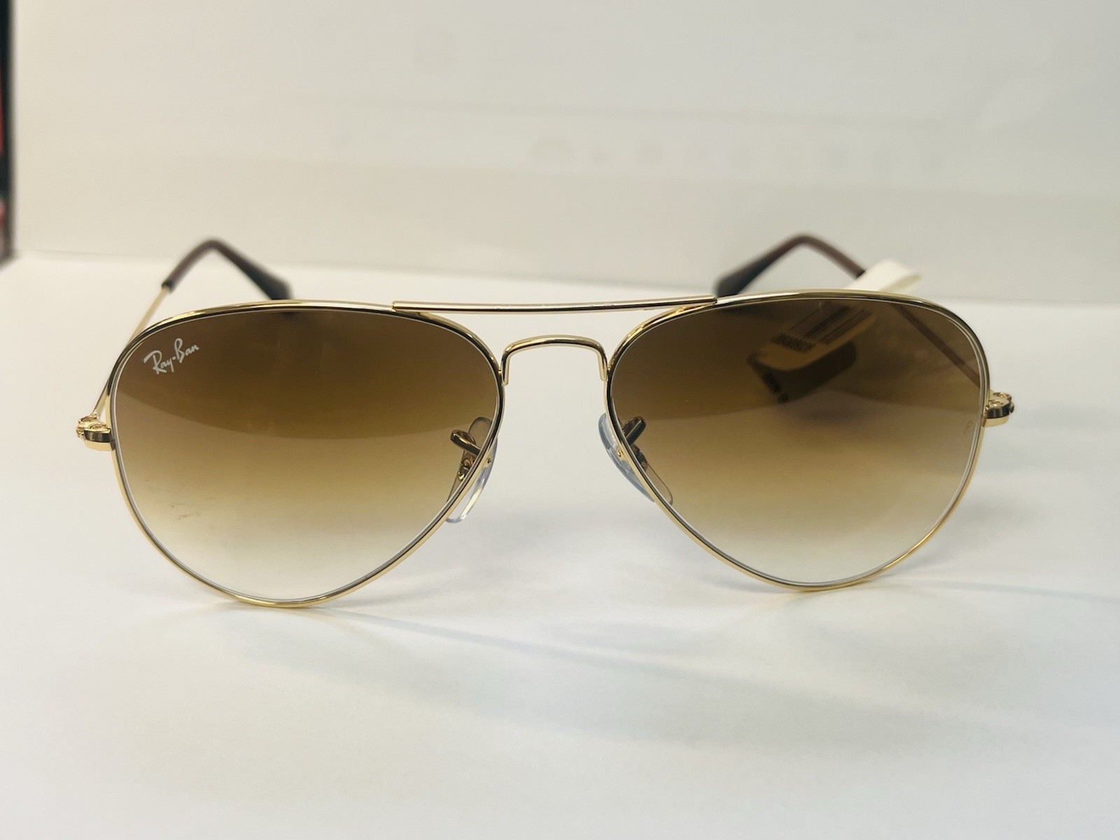 Ray Ban Cockpit Light Brown Gradient Aviator Unisex Sunglasses RB3025 001/51 55