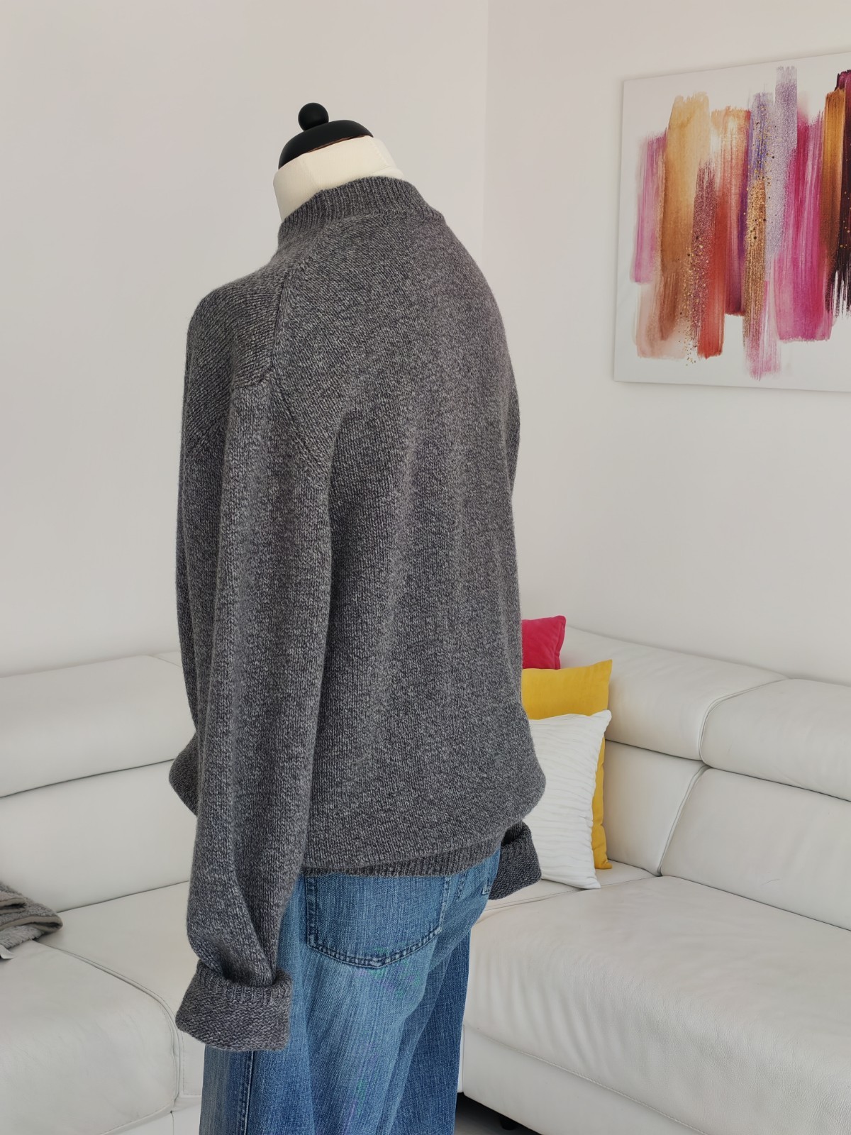 Pull Love Firenze 100% wool mens jumper size XXL grey