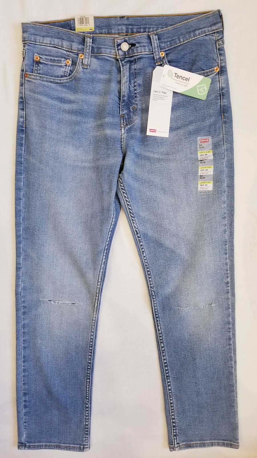 Levi’s Flex 511 Slim Distressed Mens Stretch Jeans 29,30,31,32,34,36,38 #5114461