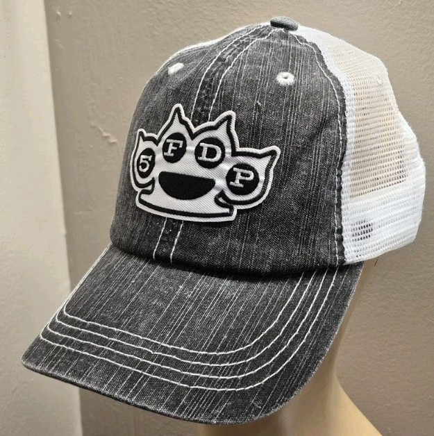 Five Finger Death Punch Hat Low Profile Unstructured Washed Trucker Style Hat