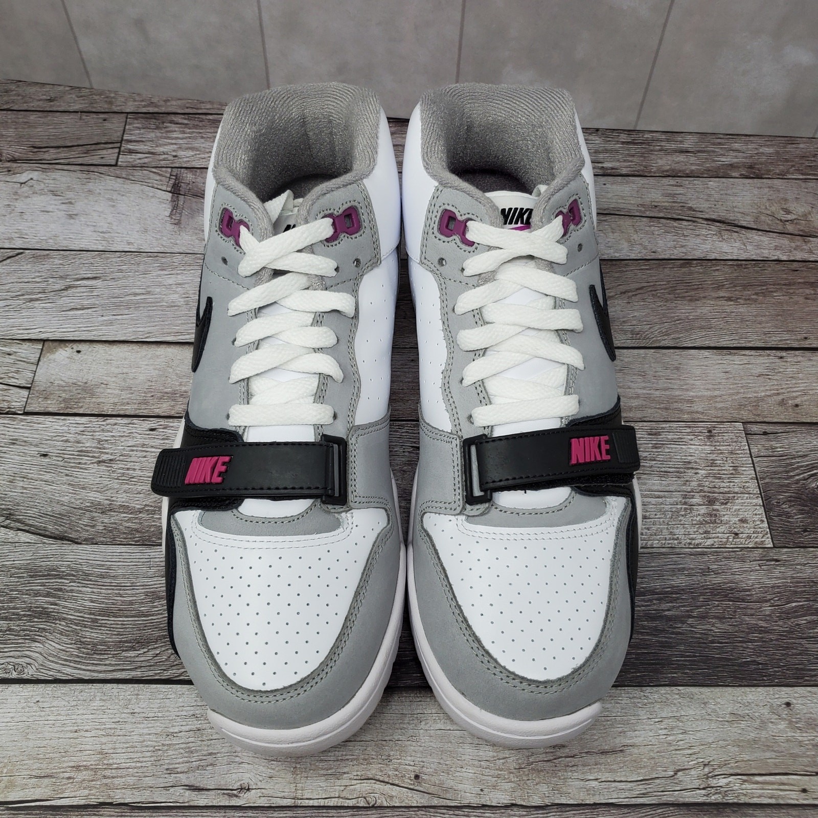 Nike Air Trainer 1 FN6885-062 Medium Grey Black White Hyper Violet Mens Size 9.5