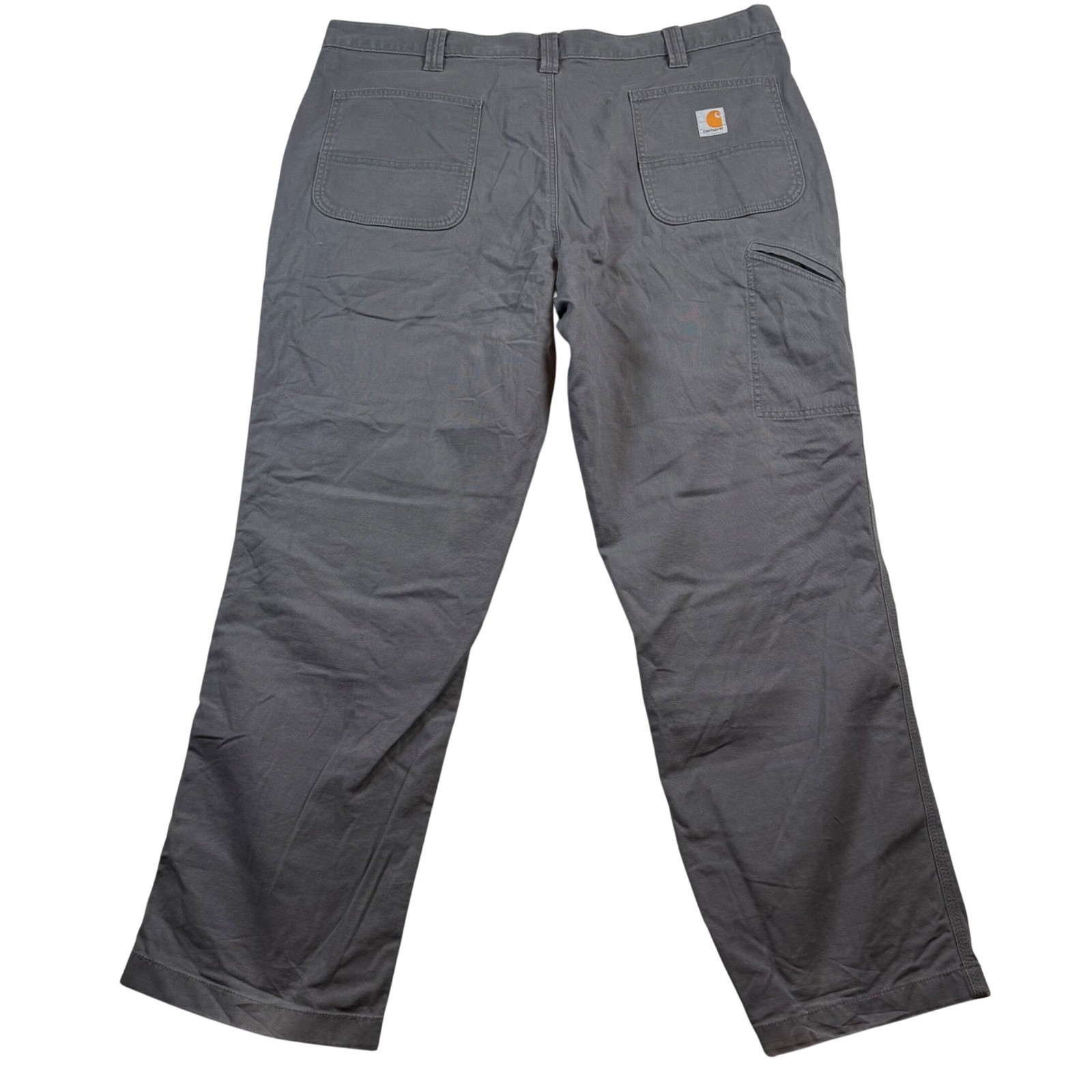 Carhartt Canvas Work Pants Mens 42×32 Gray Rugged Flex Relaxed Fit 102291 039