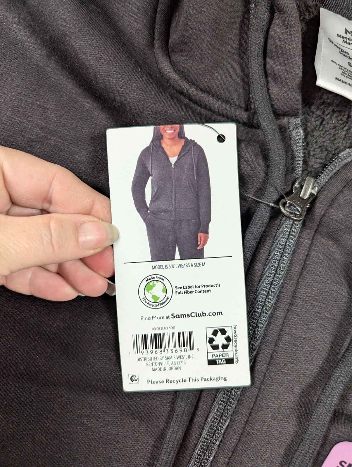 Member’s Mark – Women’s – Full-Zip – Super Soft – Sherpa Lined Jacket – Size S