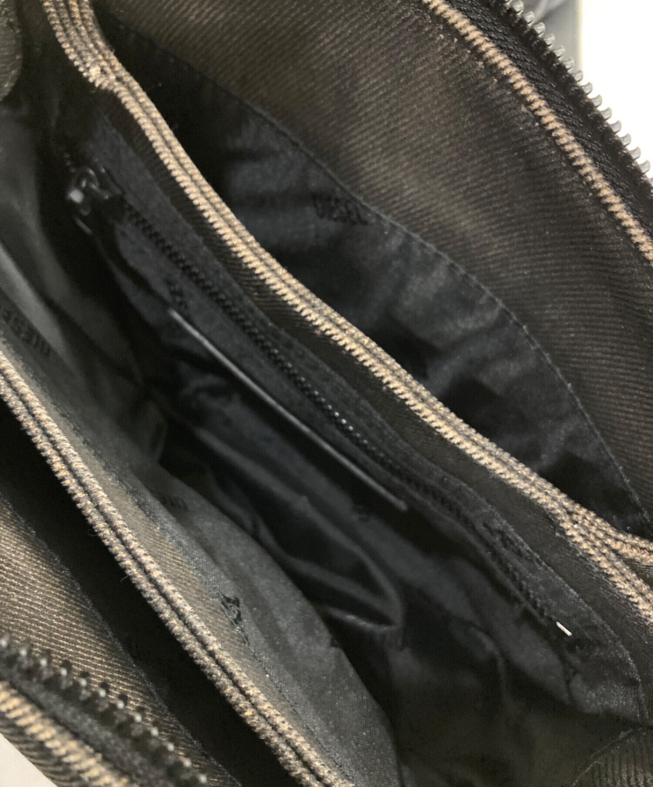 DIESEL 1DR Camera Bag Black Crossbody Shoulder Bag Men Auth