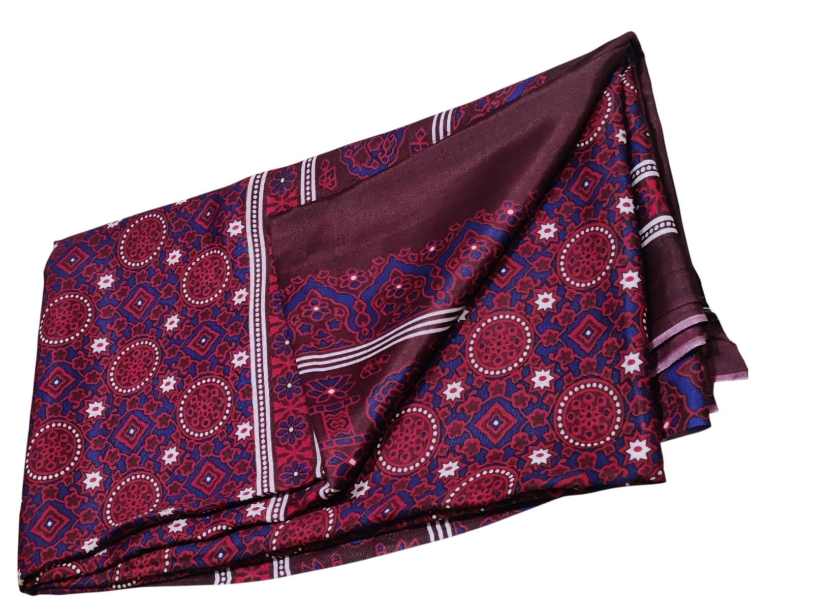 Sindhi Ajrak Traditional Chadar Oversized Printed Cultural Wrap Shawl Pakistan