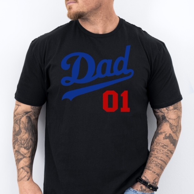 DODGER DAD 01 | Los Angeles Baseball Soft Ring Spun Pre-Shrunk Cotton T-Shirt