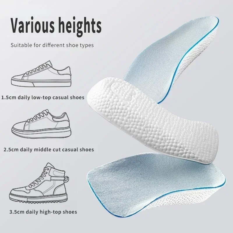 “Height Increase Insoles for Men & Women Arch Support Shoe Pads Orthopedic