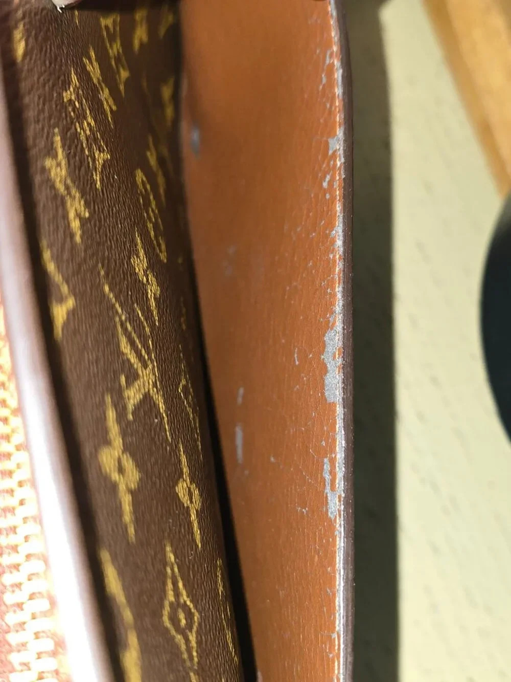 Authentic Louis Vuitton Pochette Homme Pouch Brown Leather