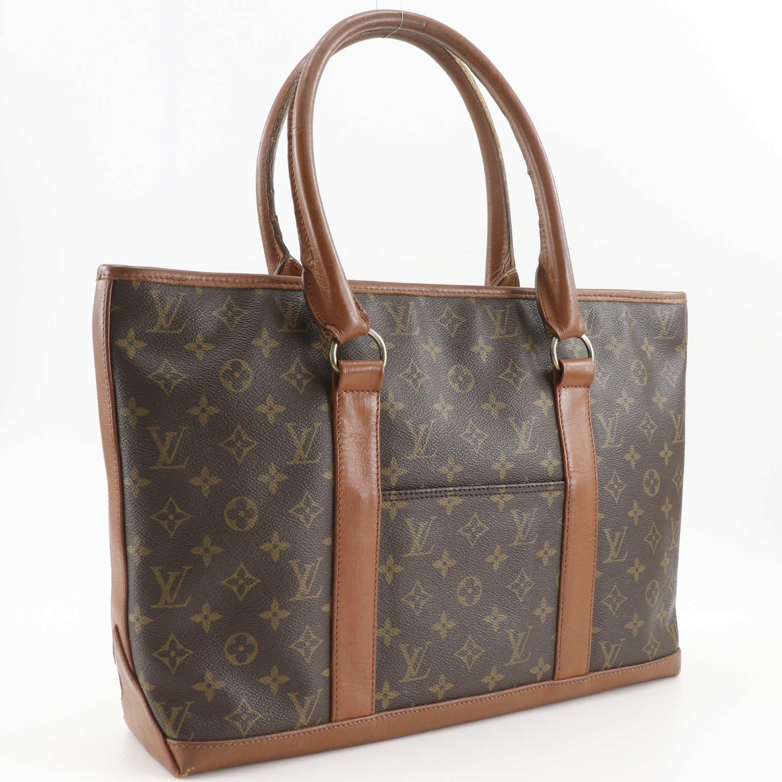 LOUIS VUITTON Weekend PM Tote Bag M42425 Brown Monogram canvas unisex