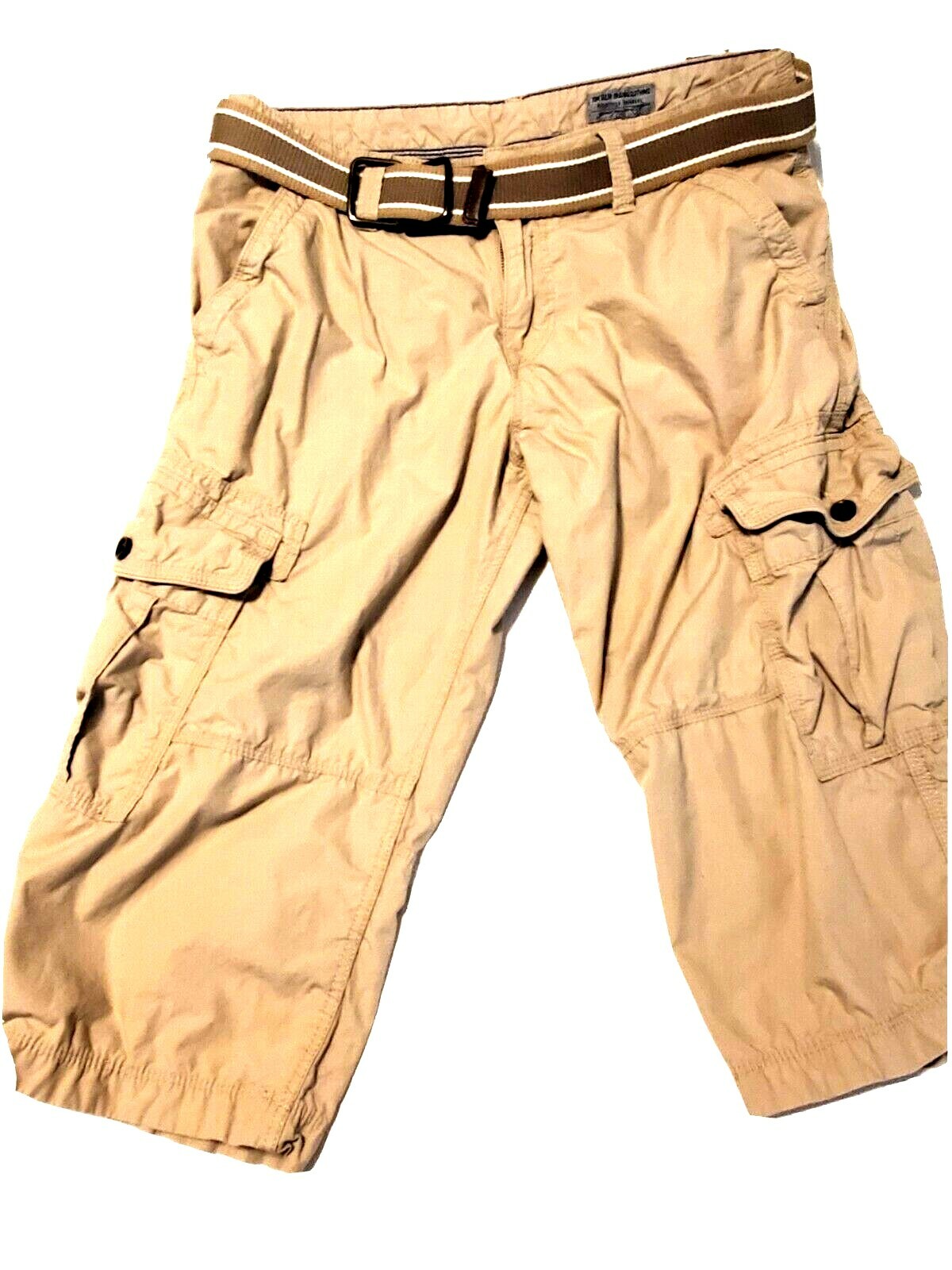 Tom Tailor Belted Cargo Shorts 100% Baumwolle Cotton Sz 33