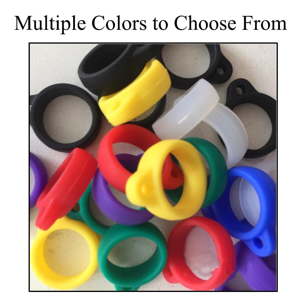 60 Pieces Anti-Lost Silicone Rubber Rings, Pen Holder for Lanyard, Necklace L…