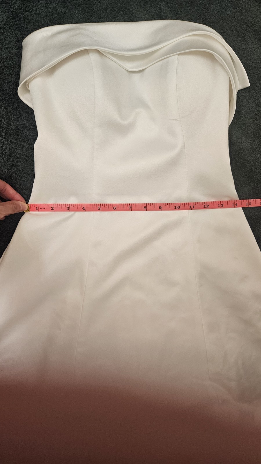 Elegant Satin Strapless A-line Wedding Dress Minimalist Bridal Gown