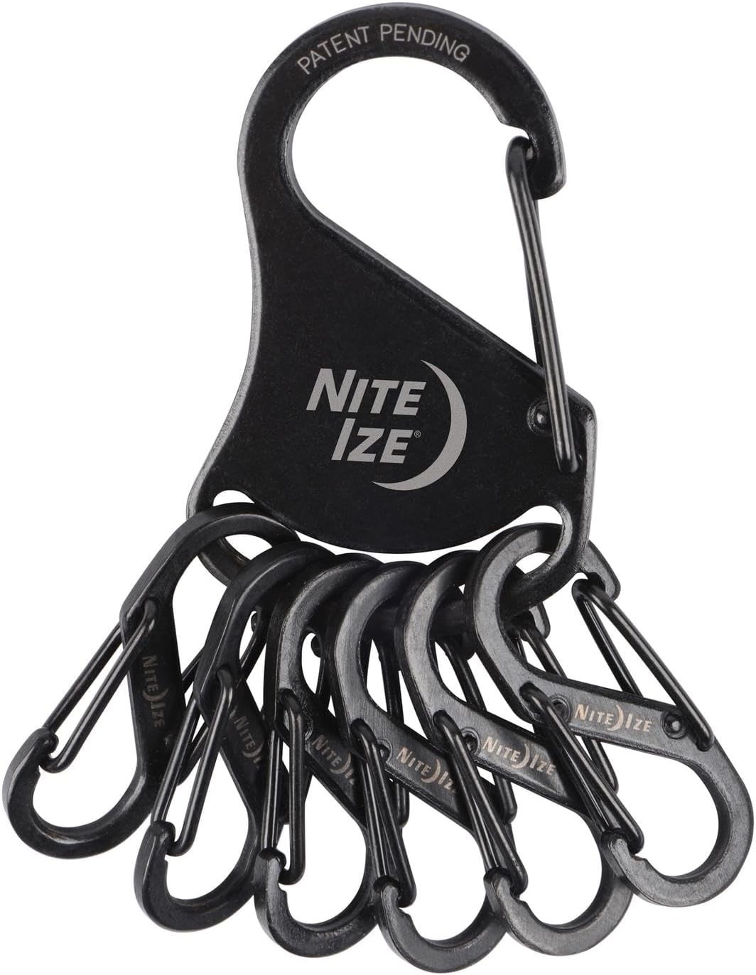 Nite Ize KeyRack Steel w/ Stainless Steel Mini S-Biners – Black