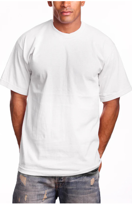 PRO 5 PACKAGE – 4 SET OF SUPER HEAVYWEIGHT BLACK/WHITE Short Sleeve Crew T-SHIRT