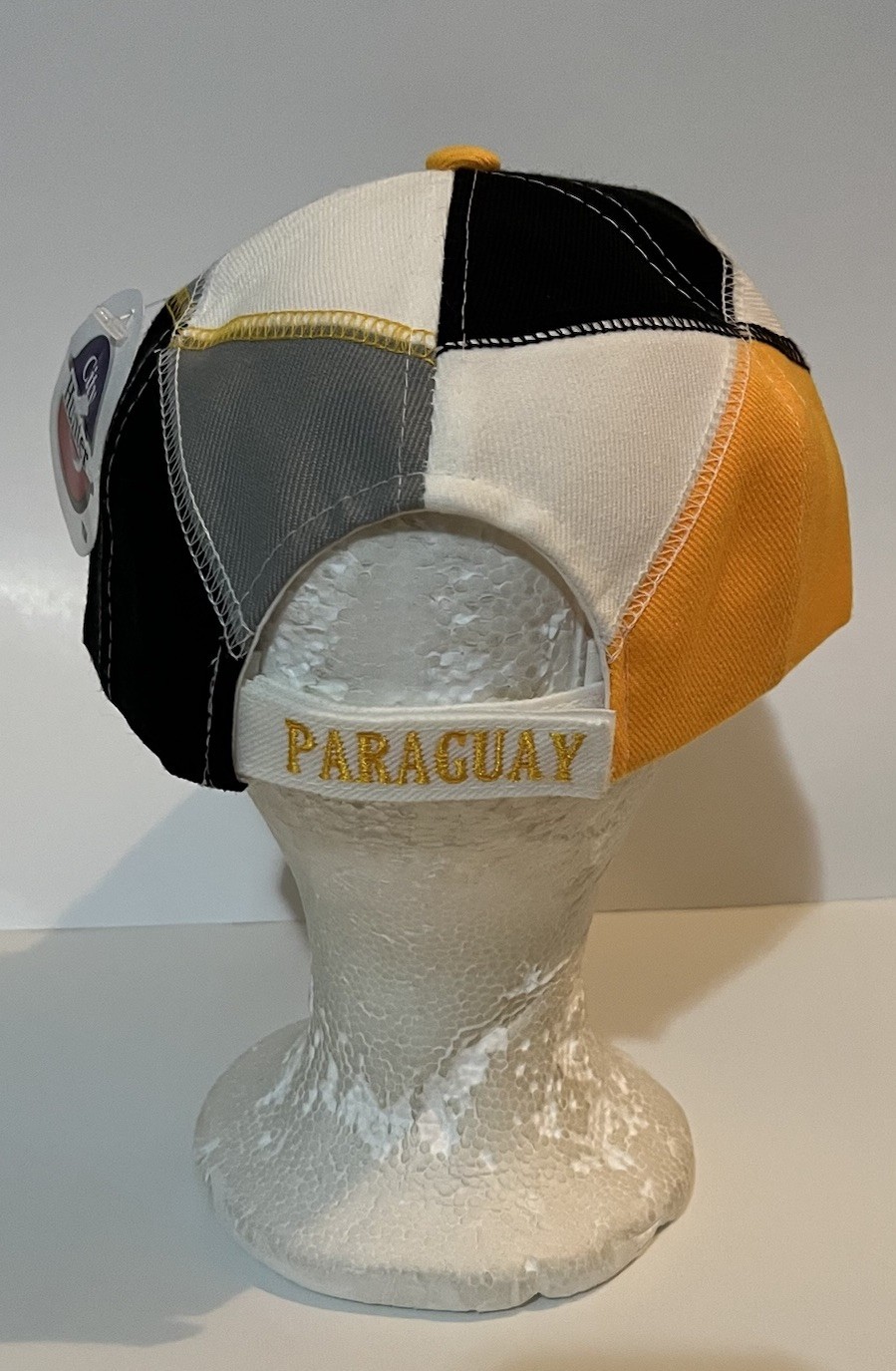 Paraguay Cap Hat Adult Adjustable White Yellow Gray Black NWT