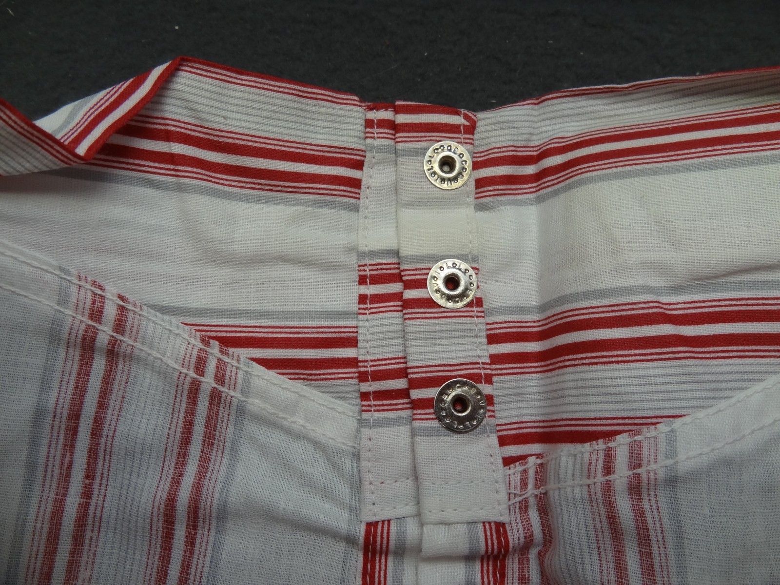 NEW Gripper Snap 28 Yoke Front Striped Boxer Short VTG 50s 60s Athletic Vat Dyed