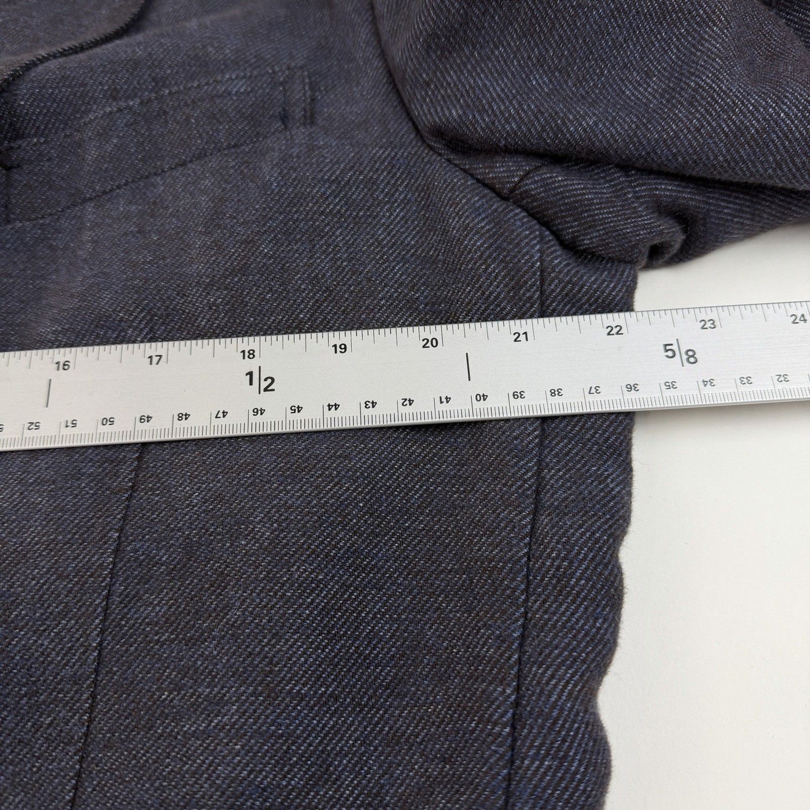 Kroon Linen Wool Unstructured Blue Blazer 44L Sport Coat Jacket Double Vented