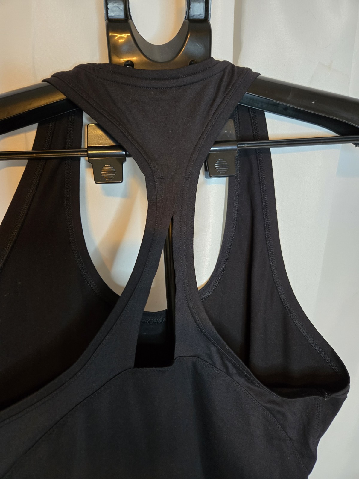 Athleta Racerback Tank with Keyhole cutout, Black, Size L