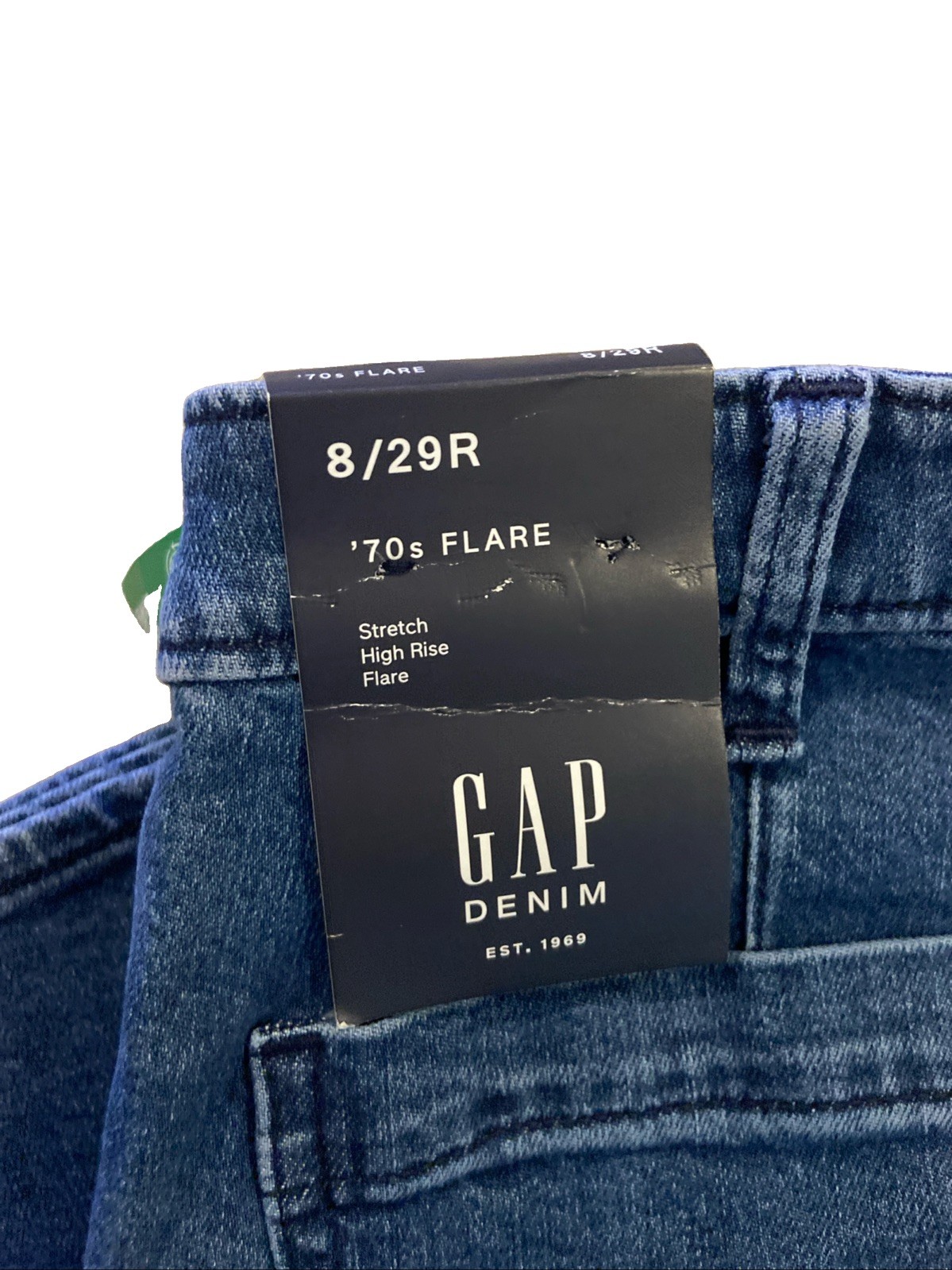 Women’s Gap 70’s Flare Denim Jeans Size 8/29R Button Pockets