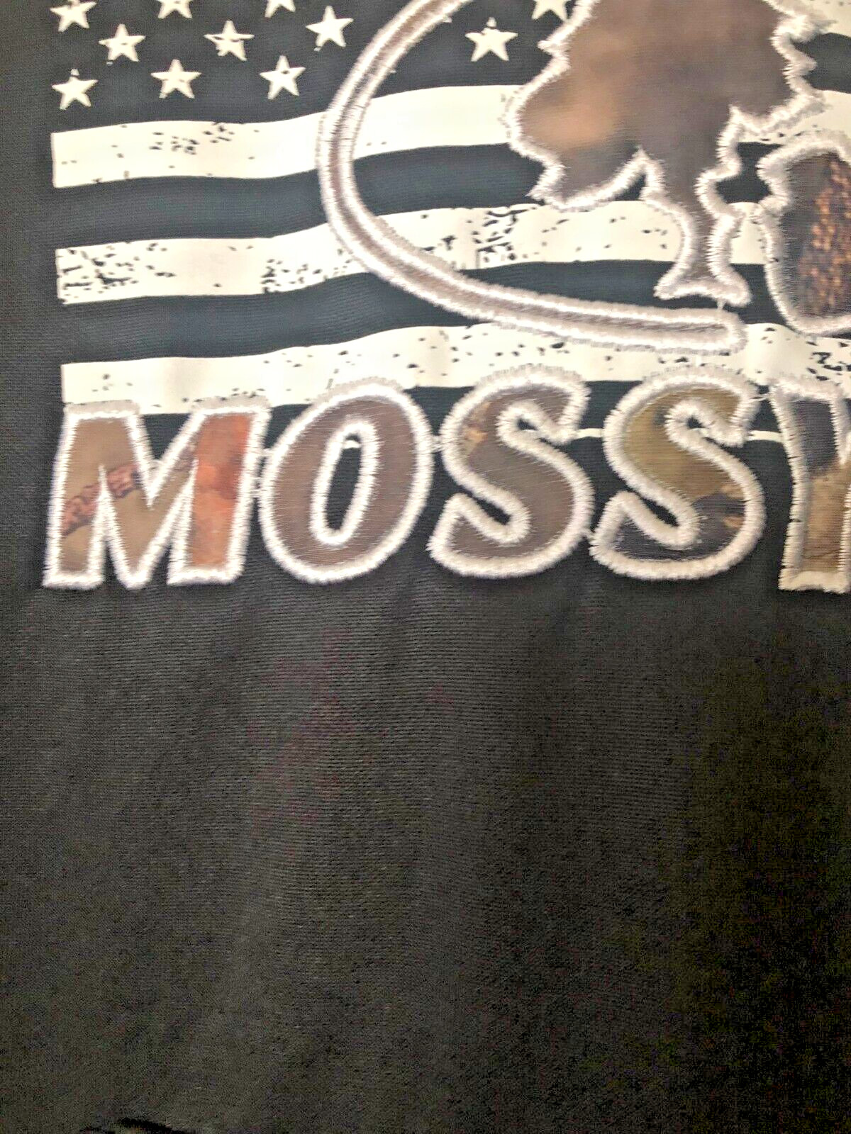 NWT Mossy Oak Men’s Black American Flag Camo Hoodie XL