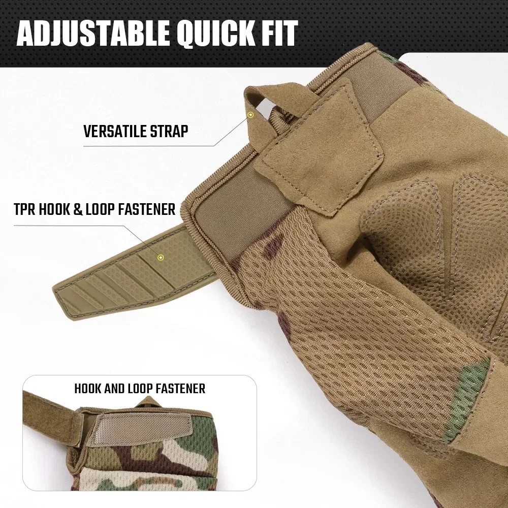 Tactical Military Fingerless Gloves Mens Outdoor Cycling Half Finger Gloves