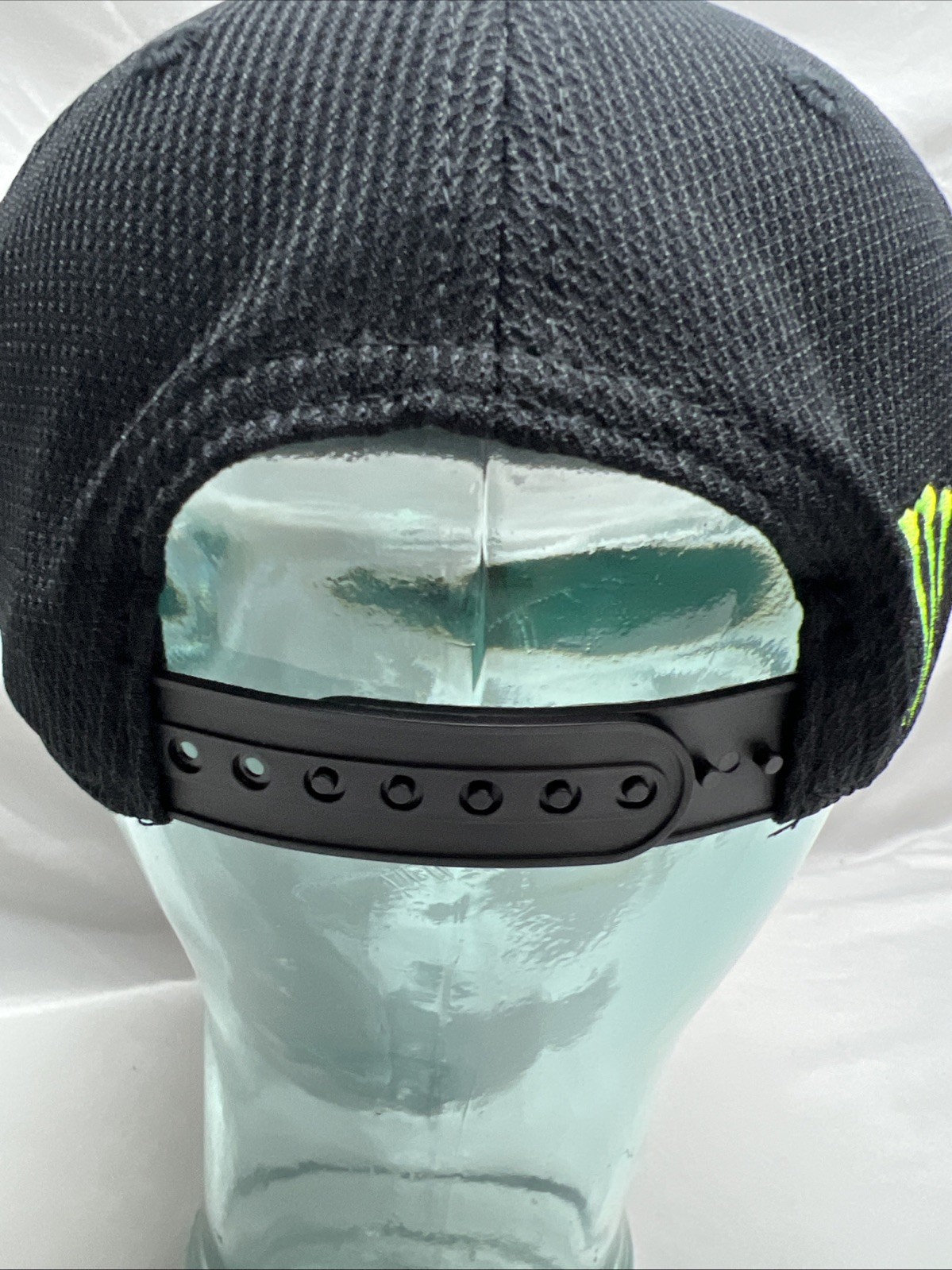 Monster Energy Diamond SnapBack Hat Black/Green Stitch
