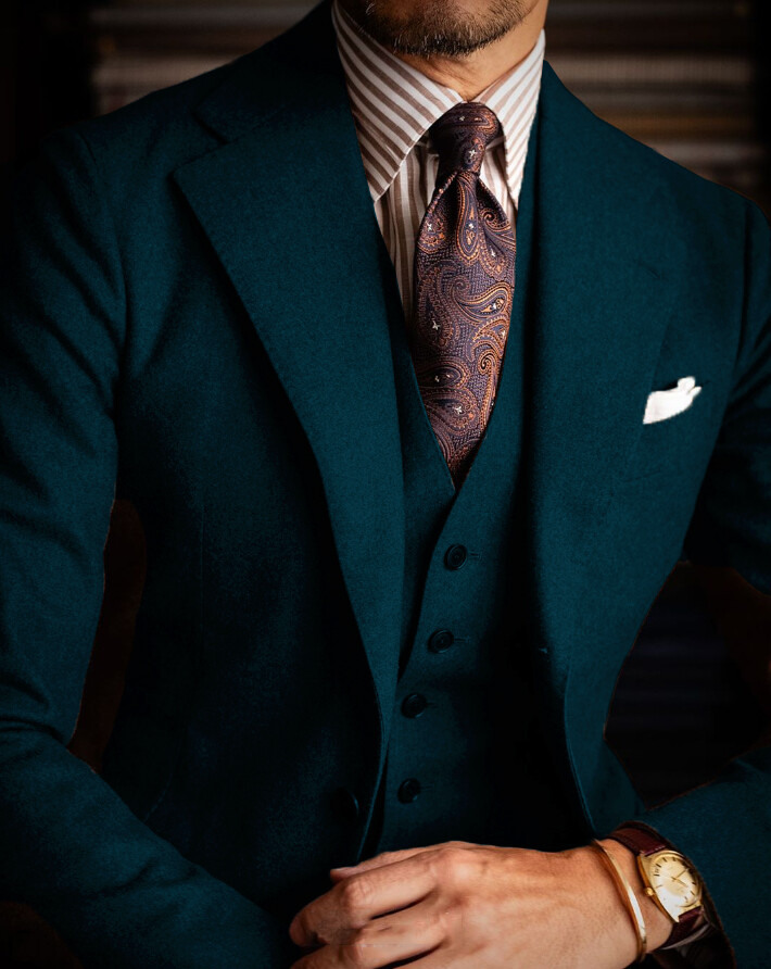 100% Cashmere 3Pcs Men Suits Formal Prom Jacket Business Workwear Party Tuxedos
