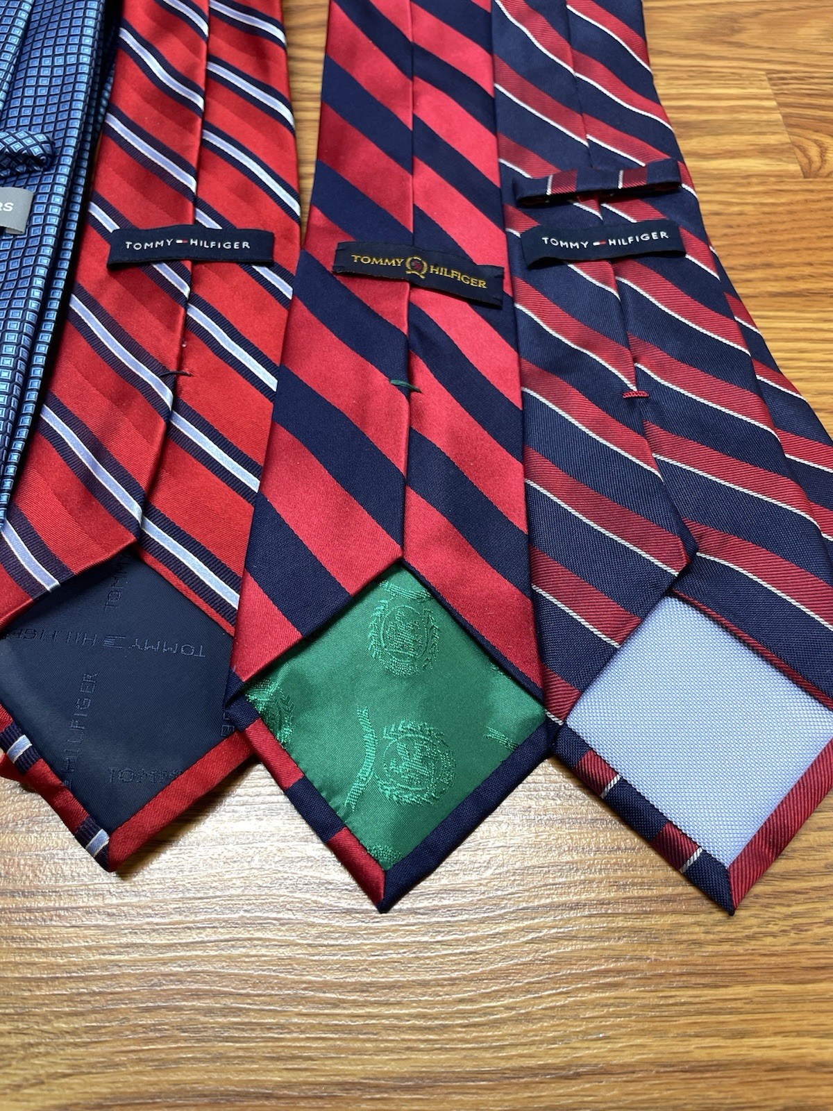 Michael Kors Calvin Klein Tommy Hilfiger Tie Lot 6 Blue Pink Red Striped Classic