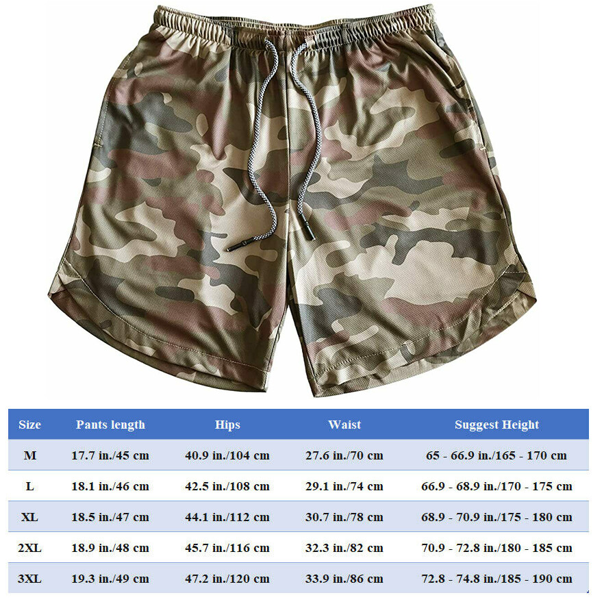 Man’s 2 in 1 Compression Gym Workout Training Liner Phone Pocket Shorts Pants US