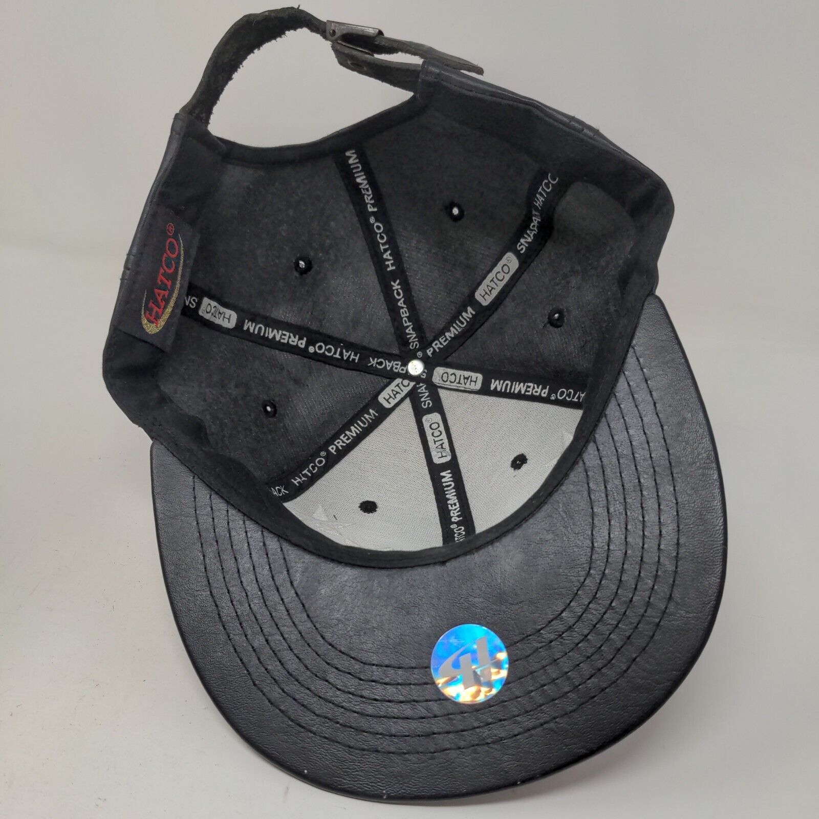 Hatco Men’s Slideback Hat Black Adjustable 100% Polyurethane Stars