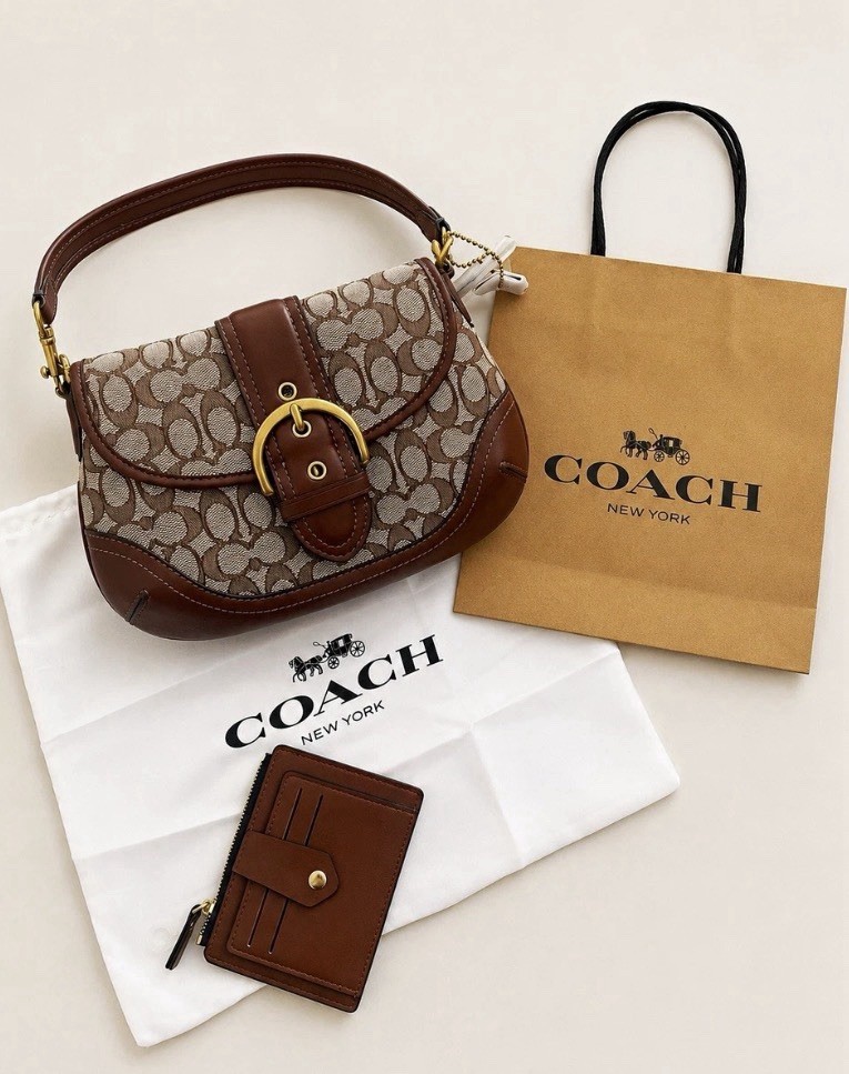 Coach Soho Flap Limited Re-Edition 2006 Signature Logo Shoulder Bag Dust Bag