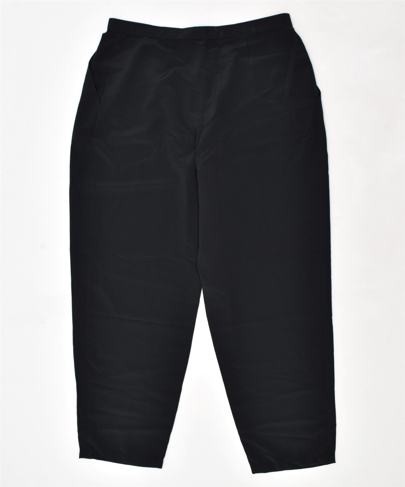 BERND LINEK Womens Slim Casual Trousers EU 48 XL W34 L29 Black Polyester MT01