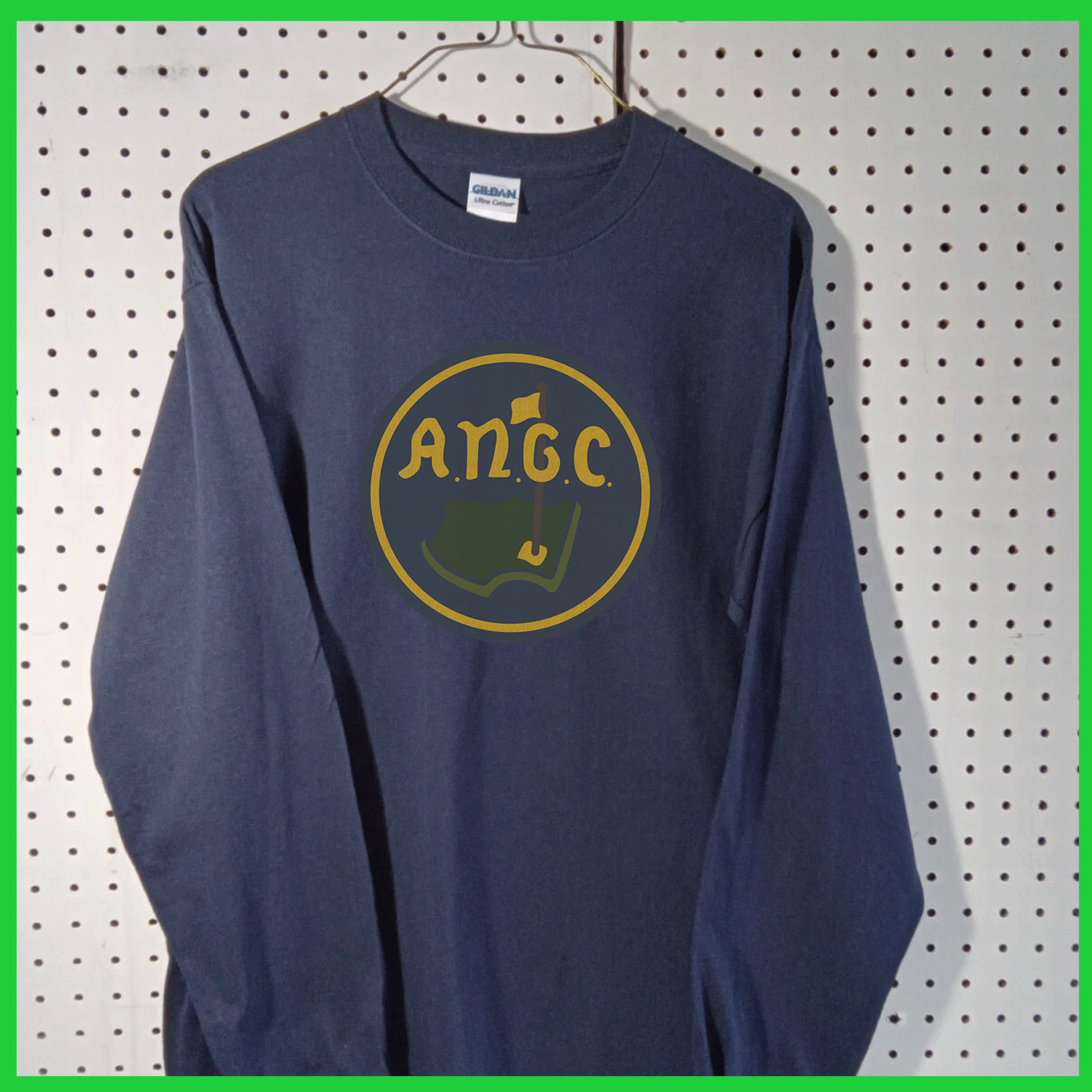REPRINT!! 2026 Augusta National Members Navy Long Sleeve Tee Old Logo ANGC
