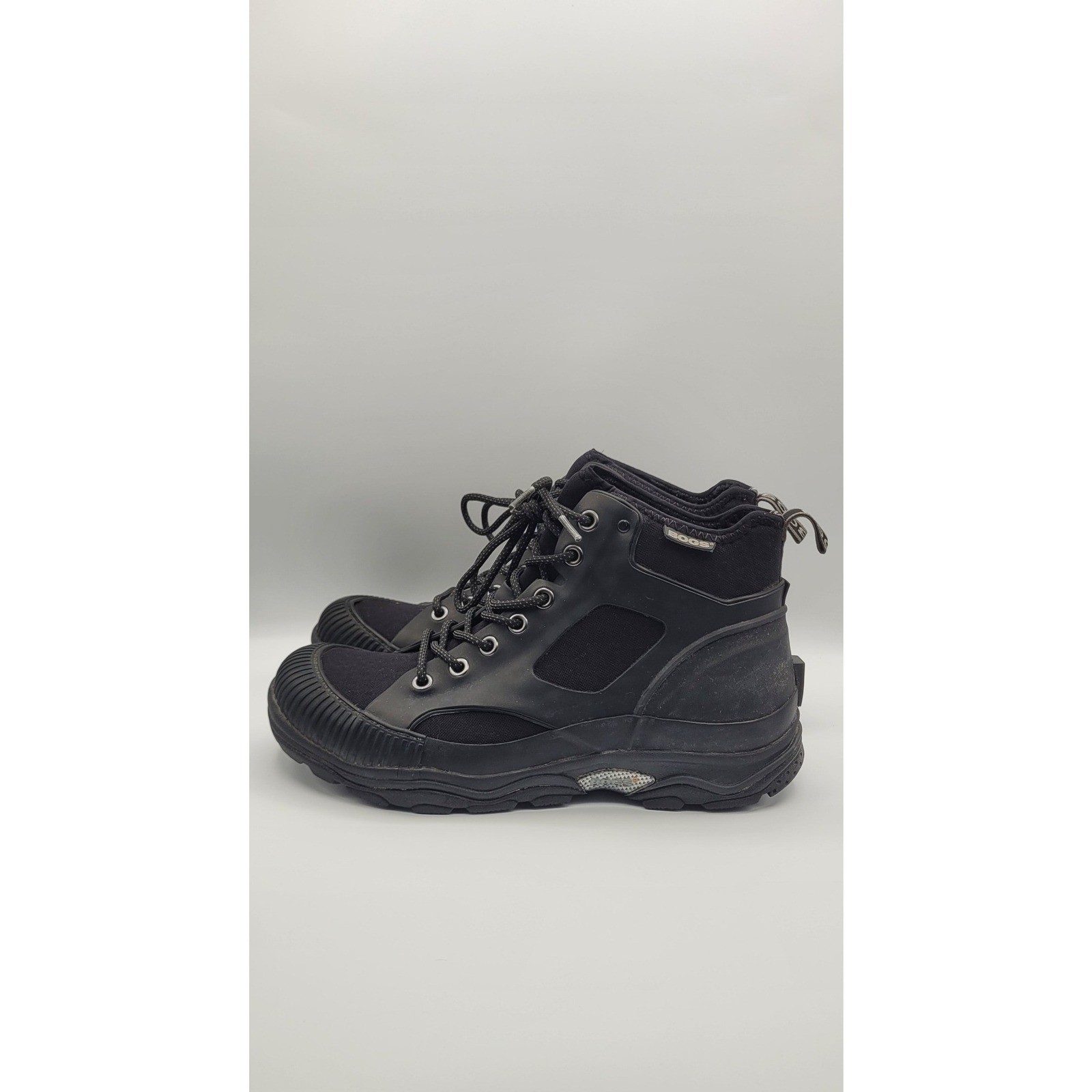 Bogs Jamison Waterproof Boots Mens 11 Black Rubber Neoprene Lace Up Hiking