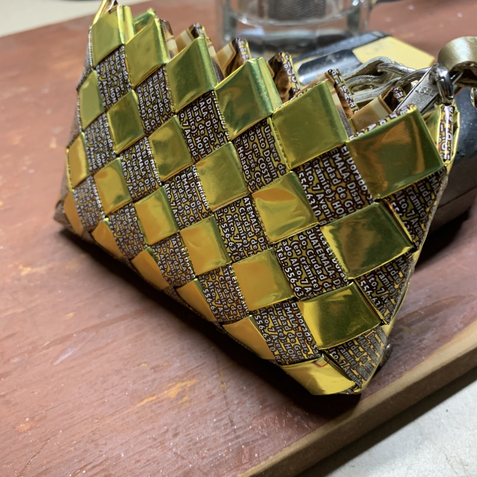 Women’s Nahui Ollin Candy Wristlet Clutch Purse Wallet Gold Rare Color Pallet
