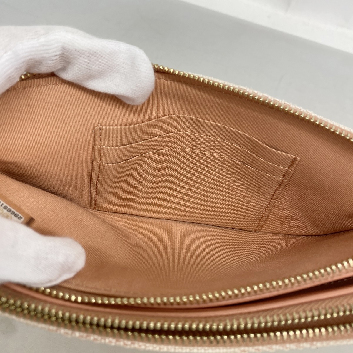 Auth [6ec1828-k] CHANEL Shoulder Bag Deauville ChainShoulder Canvas Pink Ivo…