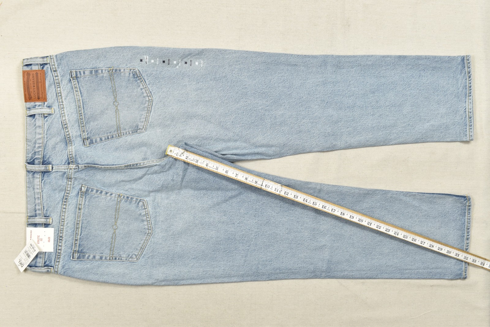 Lucky Brand Men’s Athletic Fit Denim Jeans Monaco Blue 5-Pocket Zip 40×30 NEW