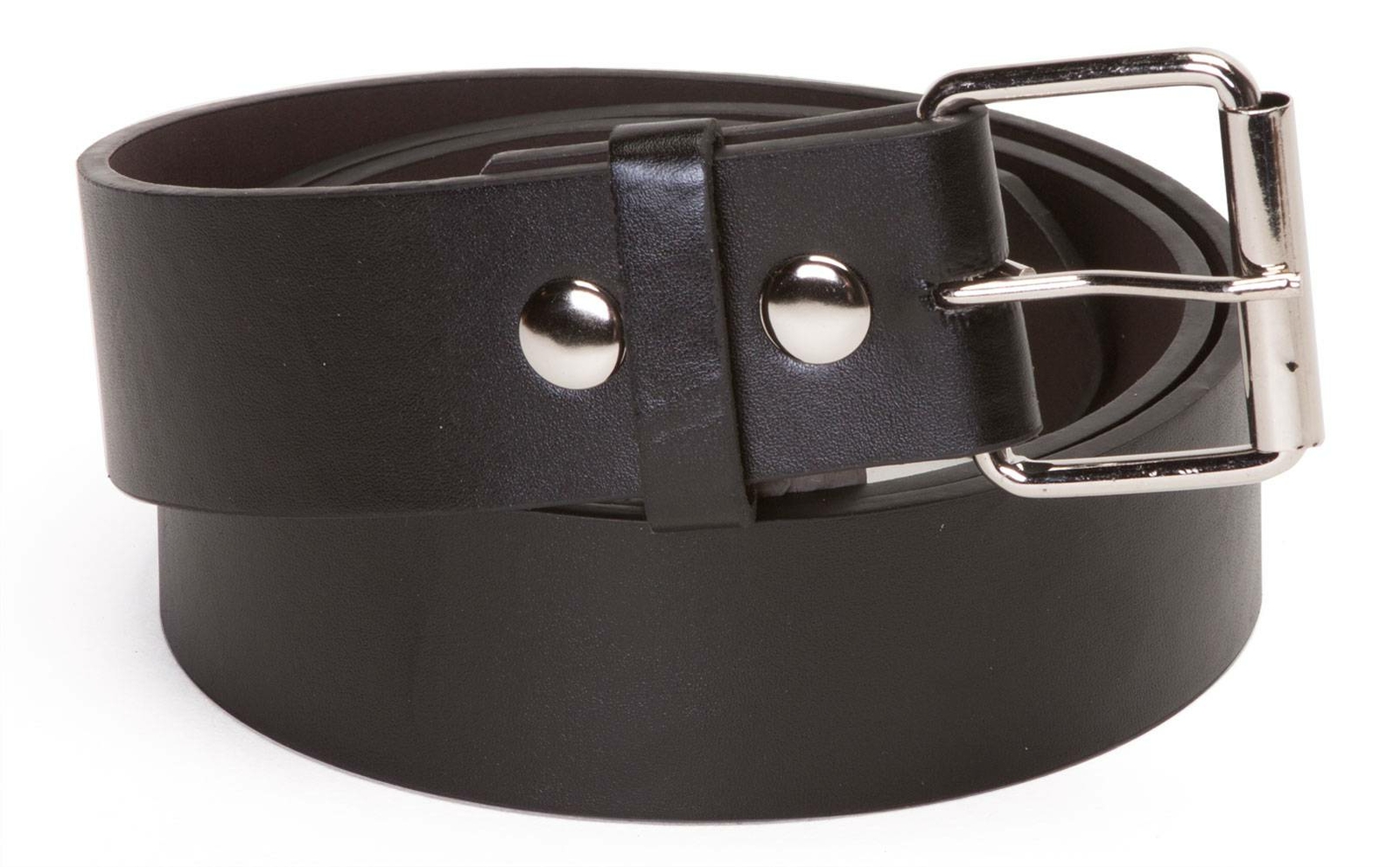 MENS/WOMENS BLACK LEATHER BELT FOR BUCKLES 28″ TO 56″