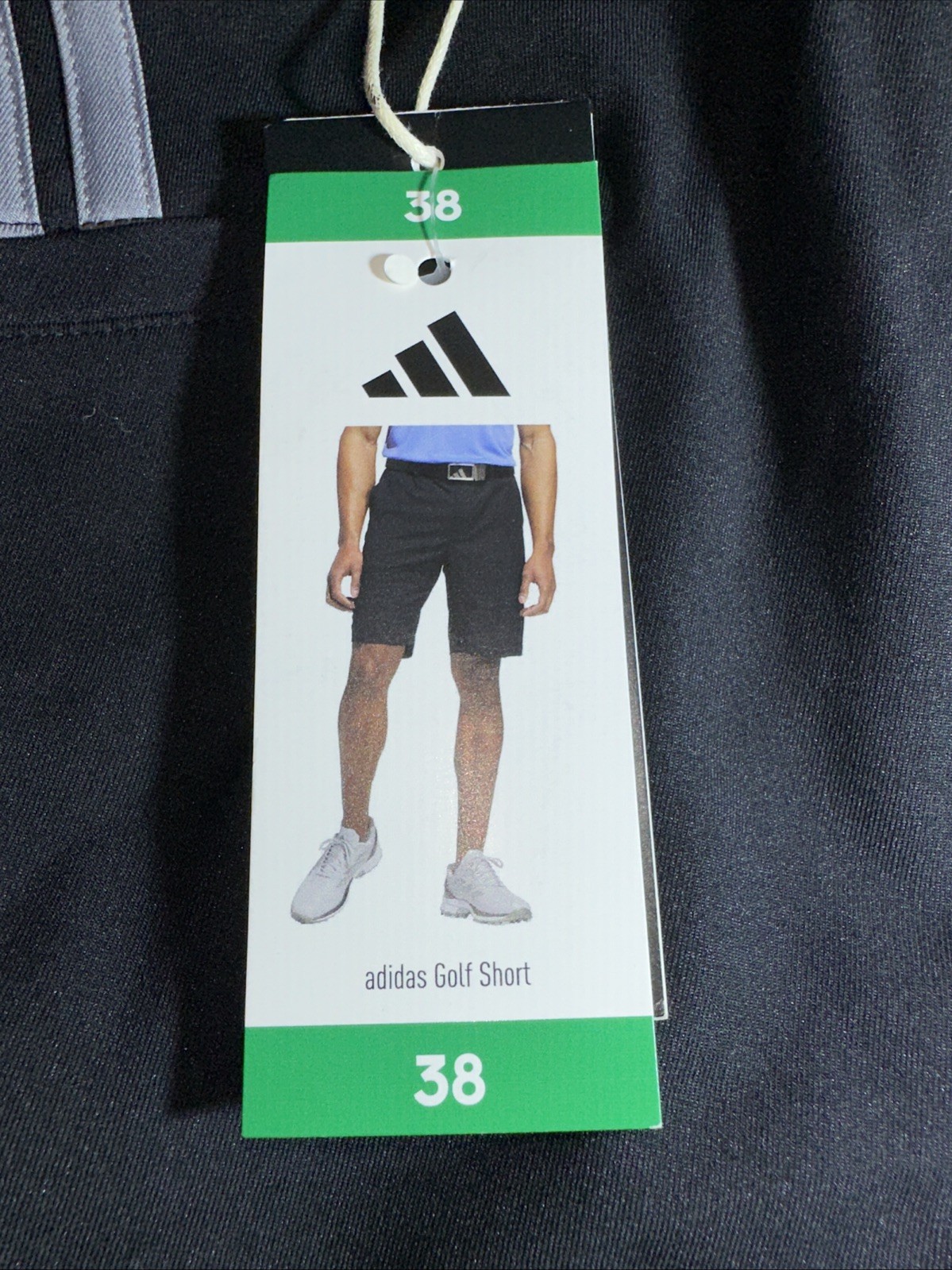 NEW Men’s Adidas Size 38 Black Flat Front Golf Shorts 9″ Inseam