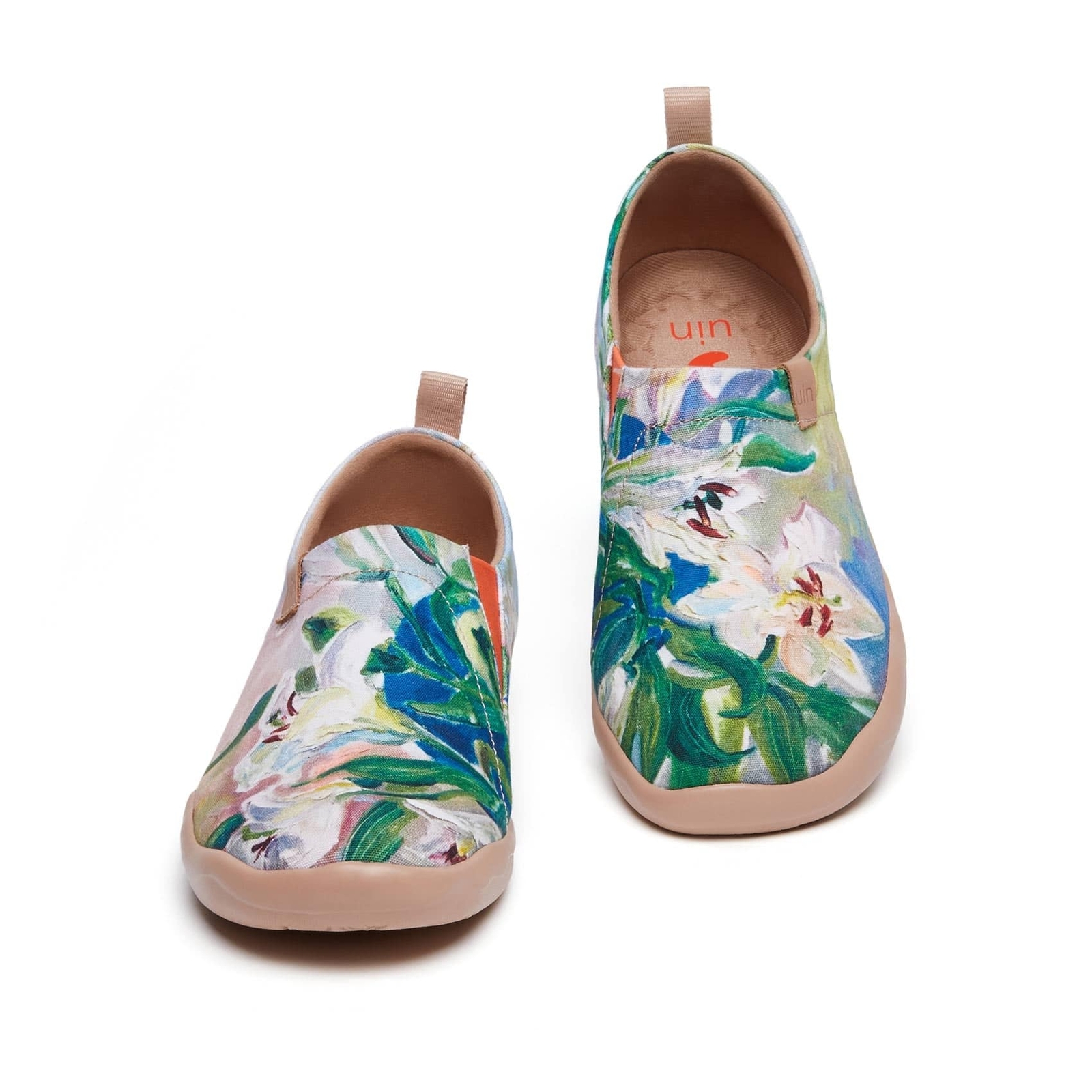 Women Size 5-12 UIN Slip On Shoes Canvas Comfortable Loafers “Yawning Lily”