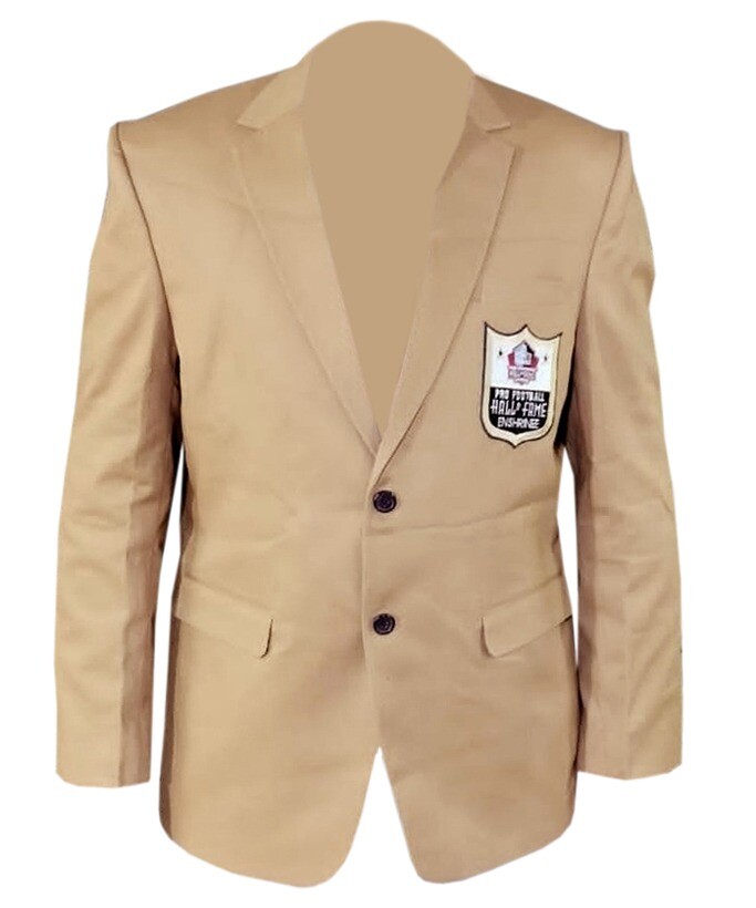 Mens Pro Football NFL Hall of Fame Gold Blazer Coat Jacket